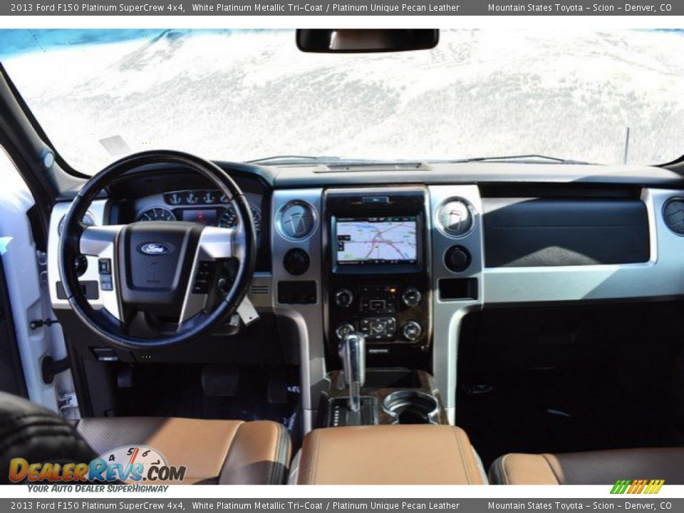 2013 Ford F150 Platinum SuperCrew 4x4 White Platinum Metallic Tri-Coat / Platinum Unique Pecan Leather Photo #13