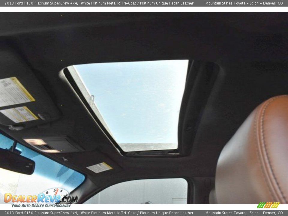 2013 Ford F150 Platinum SuperCrew 4x4 White Platinum Metallic Tri-Coat / Platinum Unique Pecan Leather Photo #14