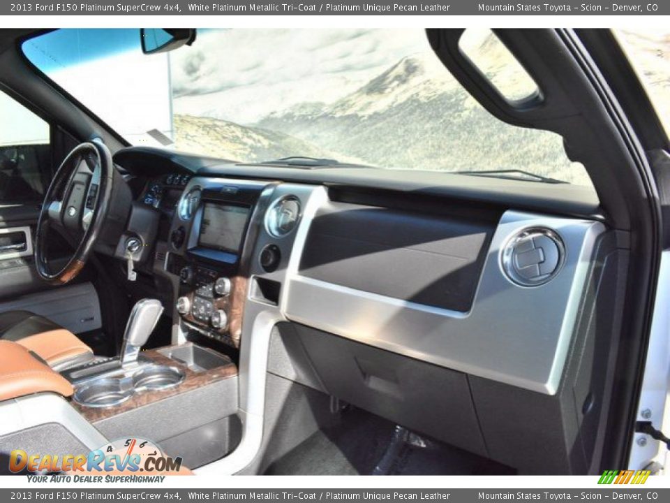 2013 Ford F150 Platinum SuperCrew 4x4 White Platinum Metallic Tri-Coat / Platinum Unique Pecan Leather Photo #17