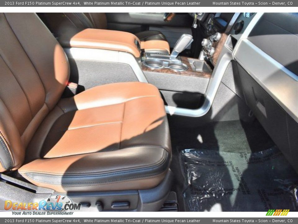 2013 Ford F150 Platinum SuperCrew 4x4 White Platinum Metallic Tri-Coat / Platinum Unique Pecan Leather Photo #18