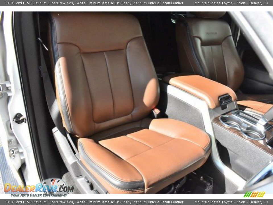 2013 Ford F150 Platinum SuperCrew 4x4 White Platinum Metallic Tri-Coat / Platinum Unique Pecan Leather Photo #19