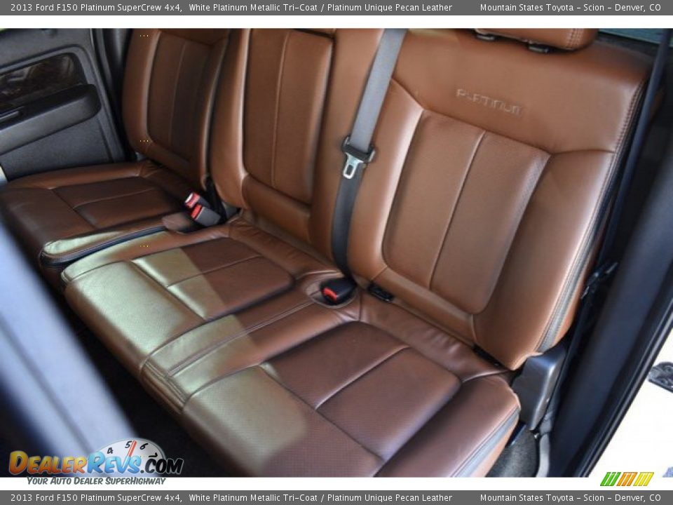 2013 Ford F150 Platinum SuperCrew 4x4 White Platinum Metallic Tri-Coat / Platinum Unique Pecan Leather Photo #22