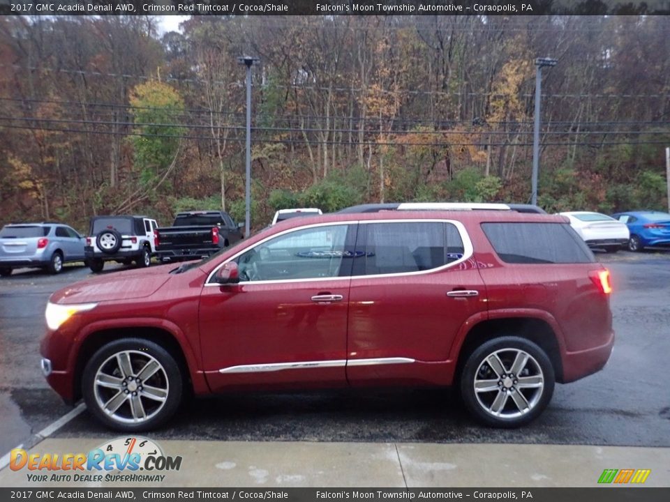 2017 GMC Acadia Denali AWD Crimson Red Tintcoat / Cocoa/Shale Photo #6