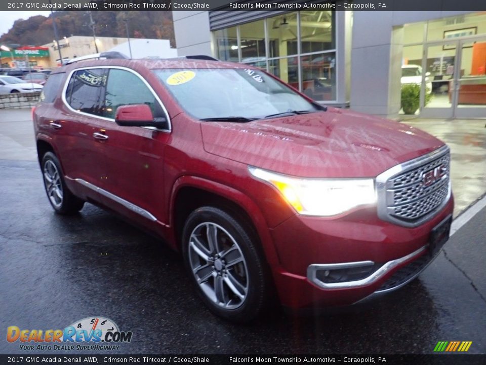 2017 GMC Acadia Denali AWD Crimson Red Tintcoat / Cocoa/Shale Photo #9