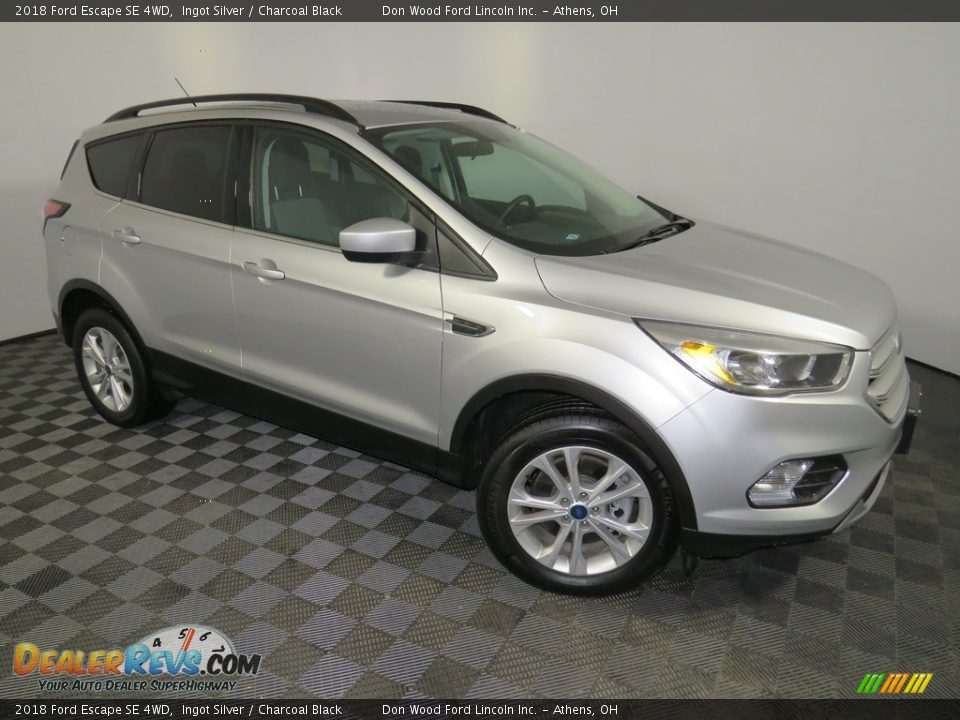 2018 Ford Escape SE 4WD Ingot Silver / Charcoal Black Photo #2