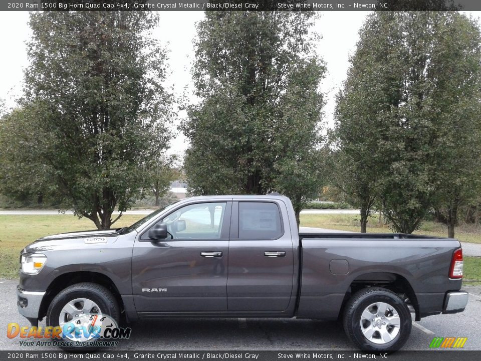 2020 Ram 1500 Big Horn Quad Cab 4x4 Granite Crystal Metallic / Black/Diesel Gray Photo #1