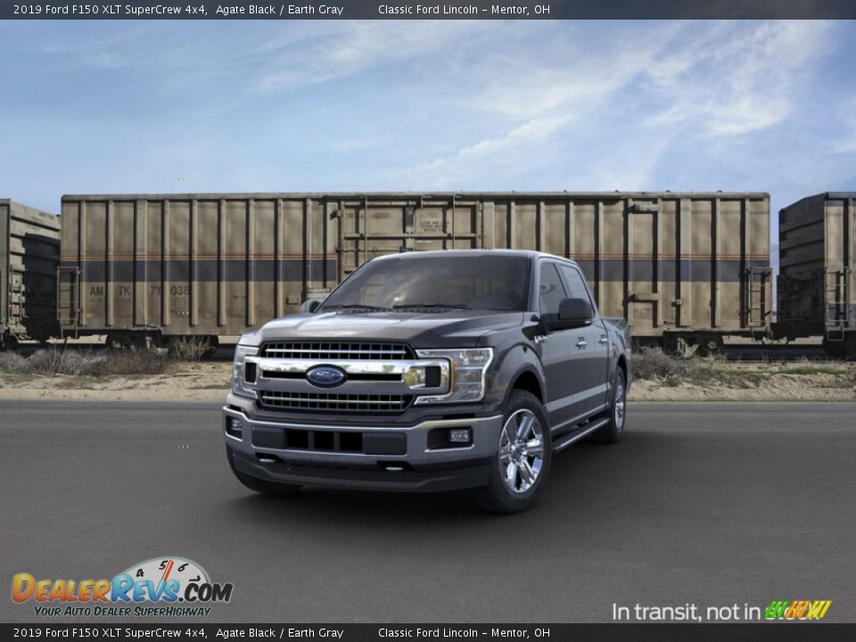 2019 Ford F150 XLT SuperCrew 4x4 Agate Black / Earth Gray Photo #2