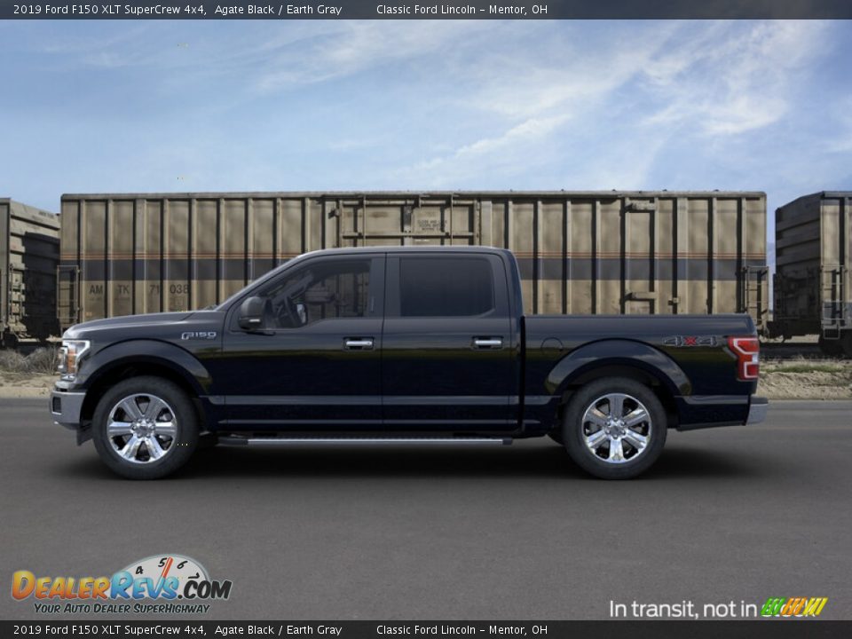 2019 Ford F150 XLT SuperCrew 4x4 Agate Black / Earth Gray Photo #3