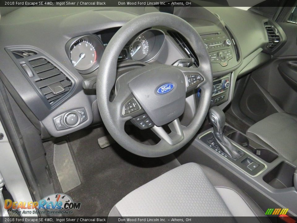 2018 Ford Escape SE 4WD Ingot Silver / Charcoal Black Photo #19