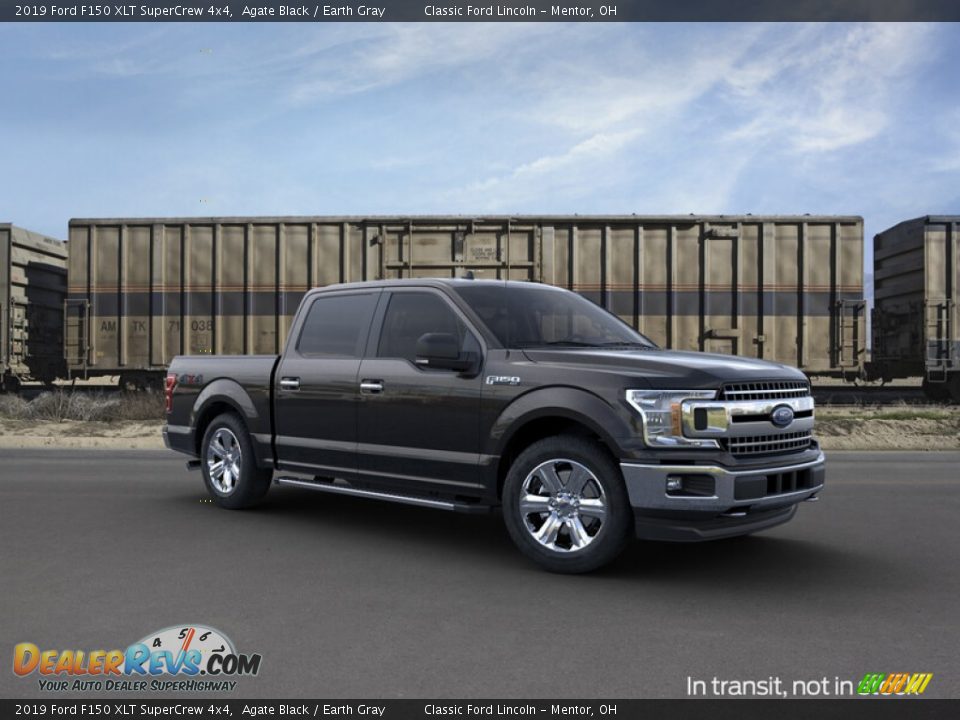 2019 Ford F150 XLT SuperCrew 4x4 Agate Black / Earth Gray Photo #7