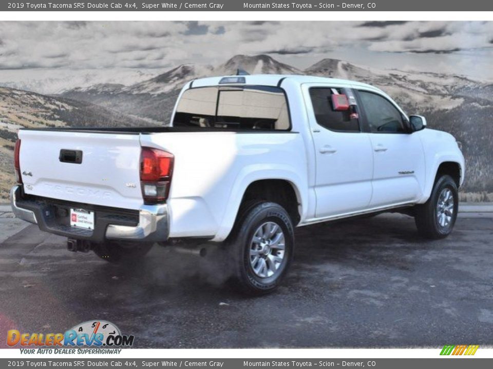 2019 Toyota Tacoma SR5 Double Cab 4x4 Super White / Cement Gray Photo #3