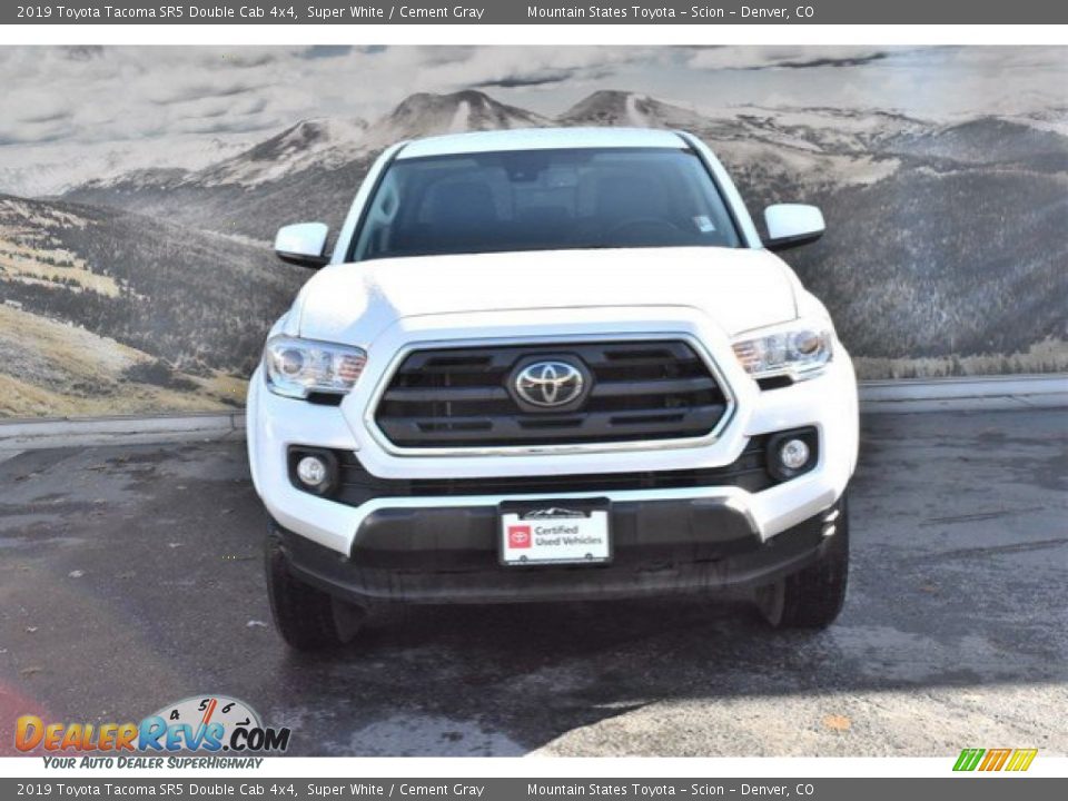 2019 Toyota Tacoma SR5 Double Cab 4x4 Super White / Cement Gray Photo #4