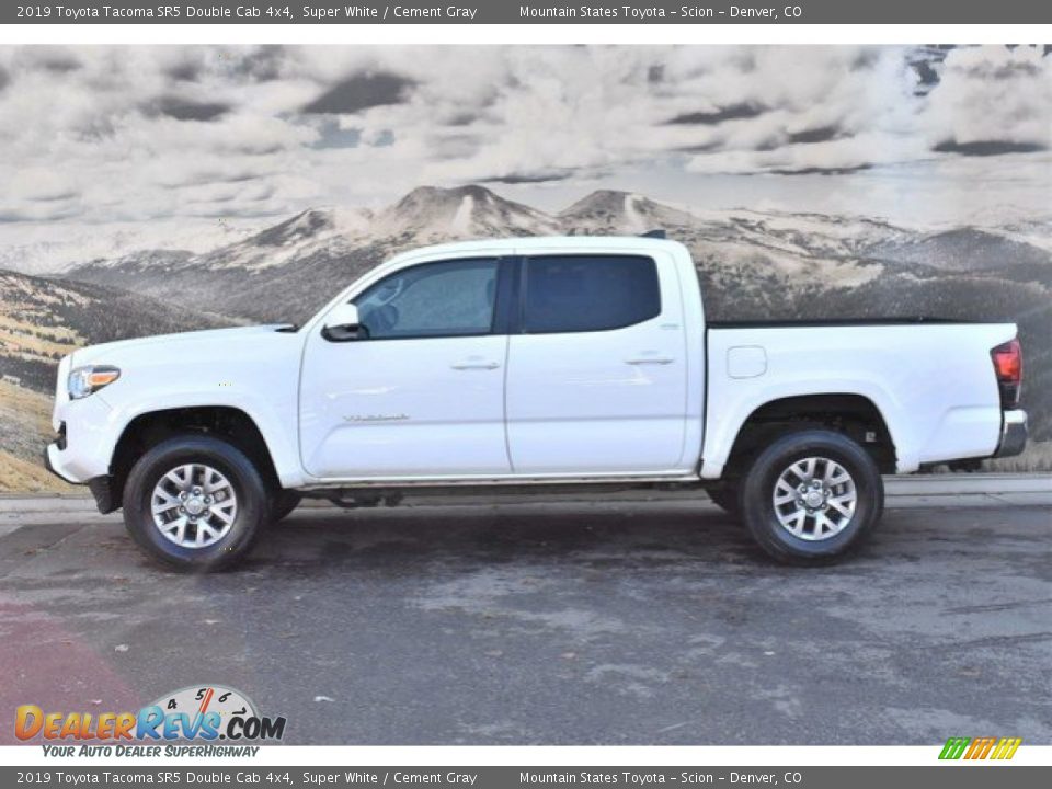 2019 Toyota Tacoma SR5 Double Cab 4x4 Super White / Cement Gray Photo #6