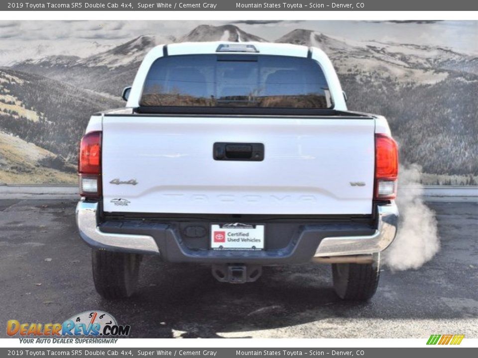 2019 Toyota Tacoma SR5 Double Cab 4x4 Super White / Cement Gray Photo #8