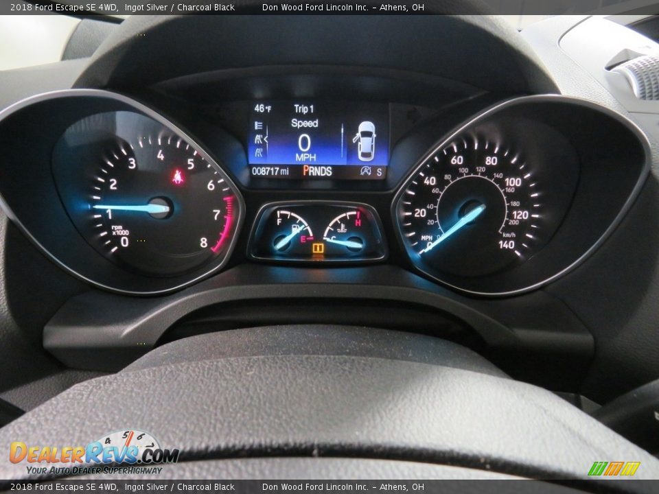 2018 Ford Escape SE 4WD Ingot Silver / Charcoal Black Photo #28