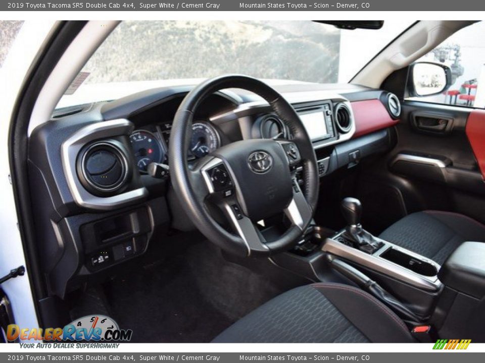 2019 Toyota Tacoma SR5 Double Cab 4x4 Super White / Cement Gray Photo #10