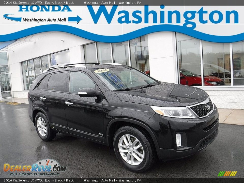 2014 Kia Sorento LX AWD Ebony Black / Black Photo #1