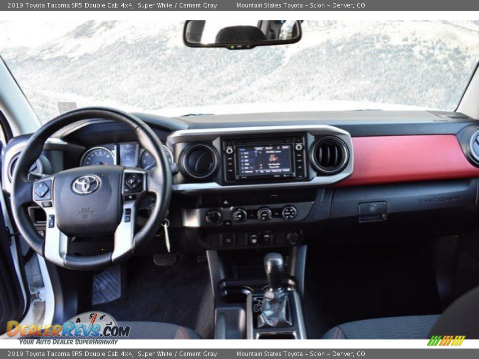 2019 Toyota Tacoma SR5 Double Cab 4x4 Super White / Cement Gray Photo #13