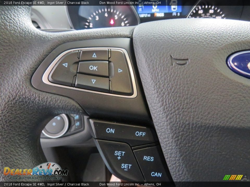 2018 Ford Escape SE 4WD Ingot Silver / Charcoal Black Photo #32