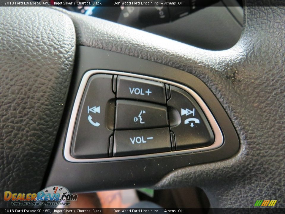2018 Ford Escape SE 4WD Ingot Silver / Charcoal Black Photo #33