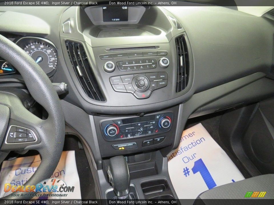 2018 Ford Escape SE 4WD Ingot Silver / Charcoal Black Photo #36
