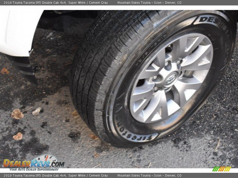 2019 Toyota Tacoma SR5 Double Cab 4x4 Super White / Cement Gray Photo #28