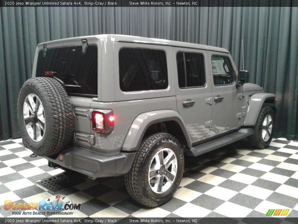 2020 Jeep Wrangler Unlimited Sahara 4x4 Sting-Gray / Black Photo #6
