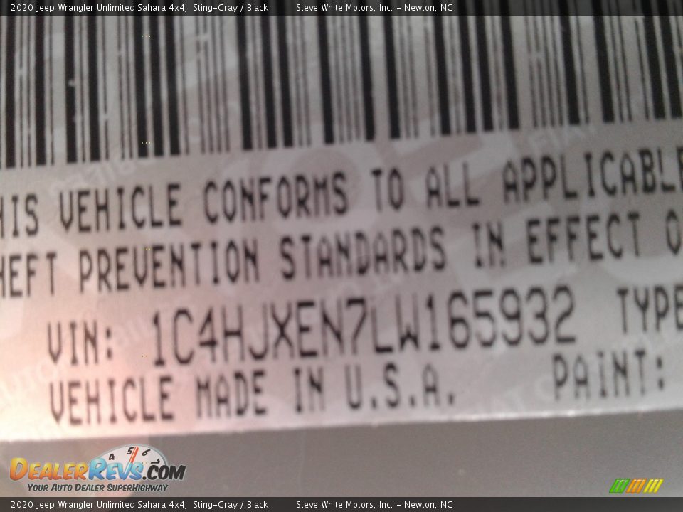 2020 Jeep Wrangler Unlimited Sahara 4x4 Sting-Gray / Black Photo #29