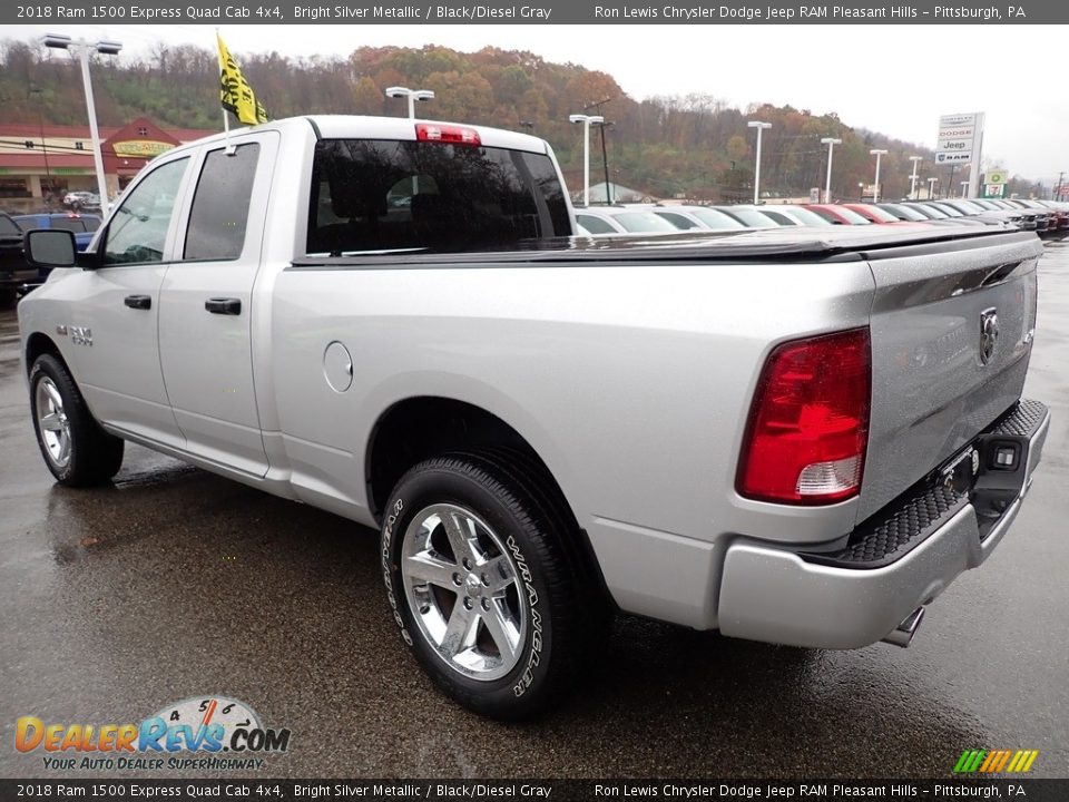 2018 Ram 1500 Express Quad Cab 4x4 Bright Silver Metallic / Black/Diesel Gray Photo #3
