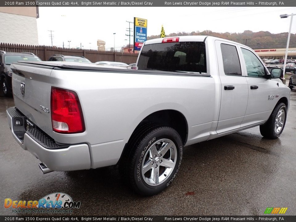 2018 Ram 1500 Express Quad Cab 4x4 Bright Silver Metallic / Black/Diesel Gray Photo #6