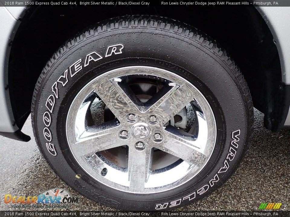 2018 Ram 1500 Express Quad Cab 4x4 Bright Silver Metallic / Black/Diesel Gray Photo #10