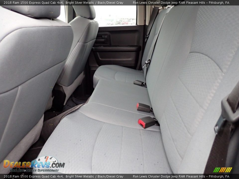 2018 Ram 1500 Express Quad Cab 4x4 Bright Silver Metallic / Black/Diesel Gray Photo #13