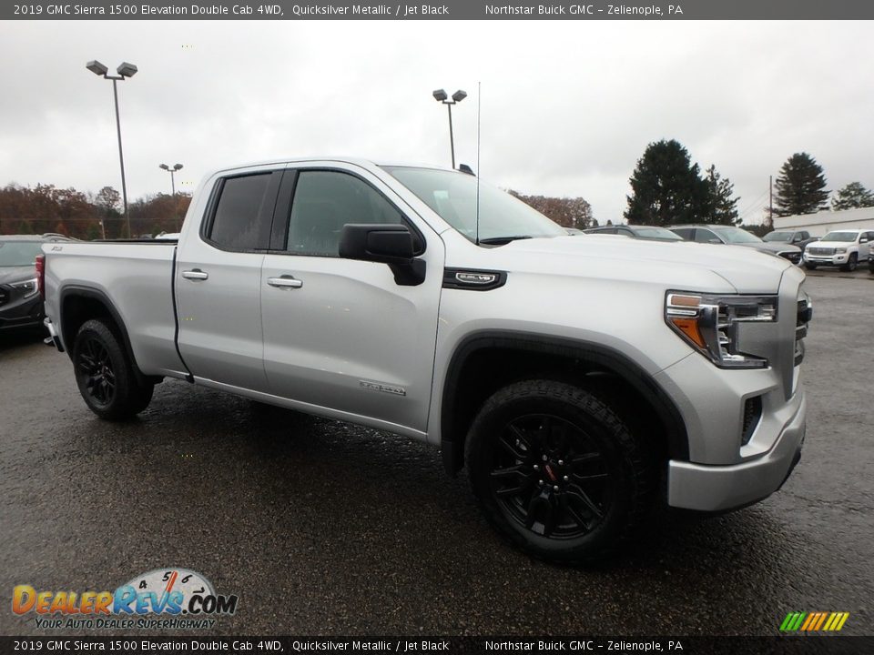 2019 GMC Sierra 1500 Elevation Double Cab 4WD Quicksilver Metallic / Jet Black Photo #3