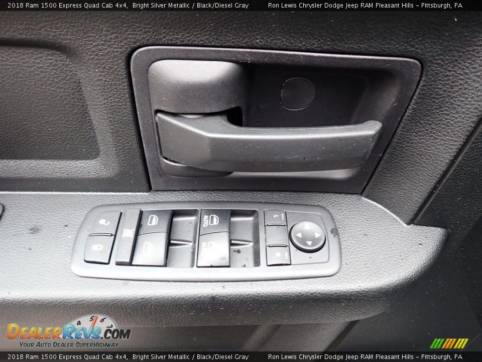 2018 Ram 1500 Express Quad Cab 4x4 Bright Silver Metallic / Black/Diesel Gray Photo #15