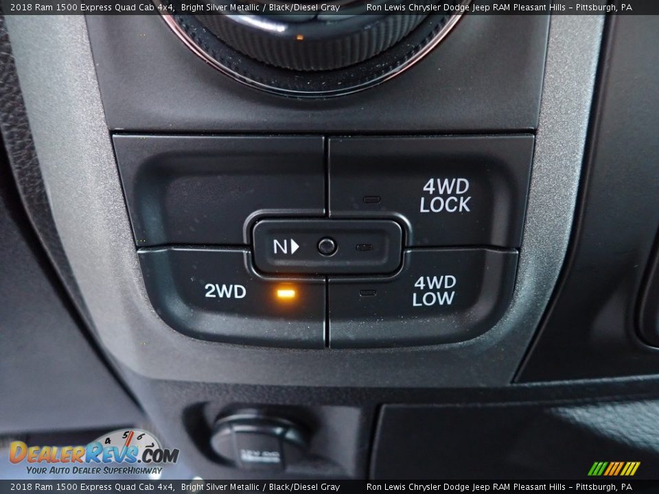 2018 Ram 1500 Express Quad Cab 4x4 Bright Silver Metallic / Black/Diesel Gray Photo #17
