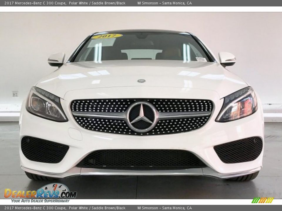 2017 Mercedes-Benz C 300 Coupe Polar White / Saddle Brown/Black Photo #2