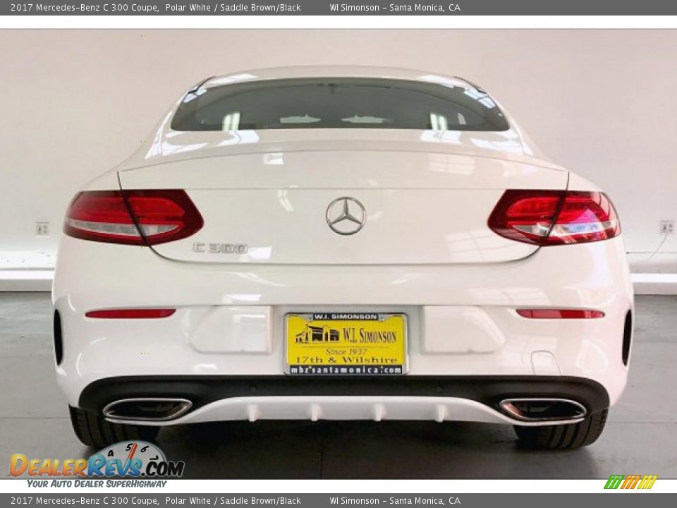 2017 Mercedes-Benz C 300 Coupe Polar White / Saddle Brown/Black Photo #3