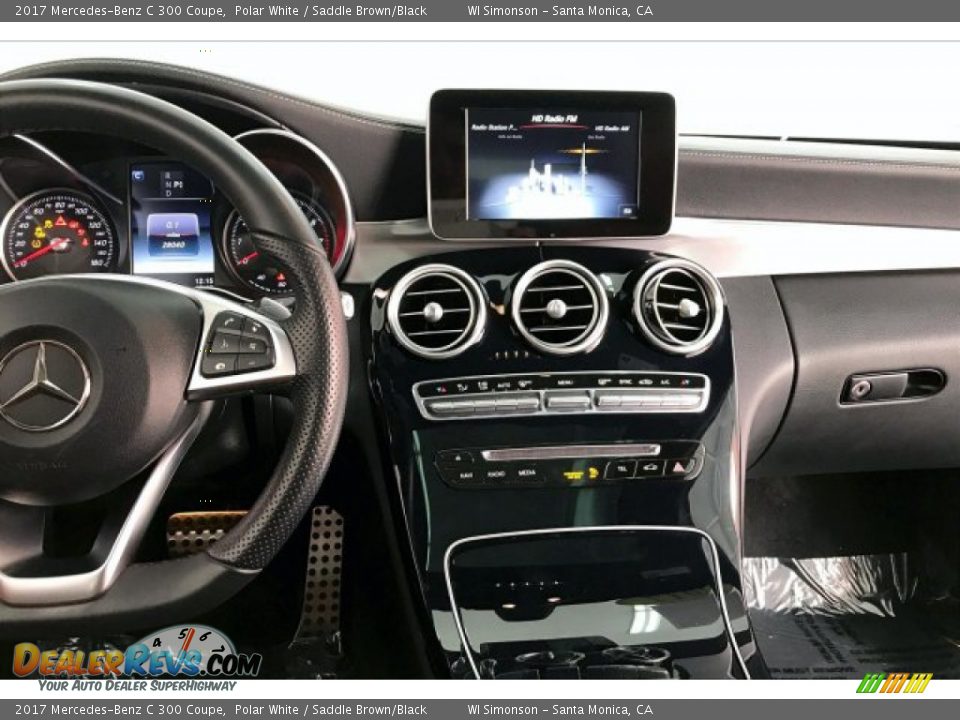 2017 Mercedes-Benz C 300 Coupe Polar White / Saddle Brown/Black Photo #5