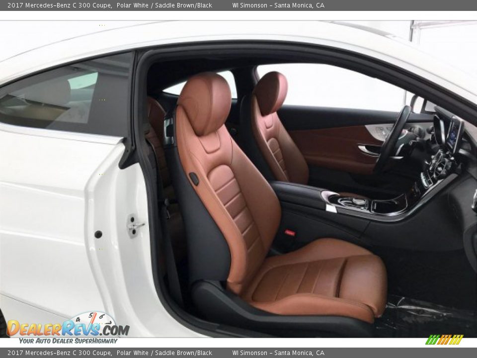 2017 Mercedes-Benz C 300 Coupe Polar White / Saddle Brown/Black Photo #6