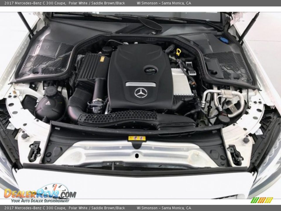 2017 Mercedes-Benz C 300 Coupe Polar White / Saddle Brown/Black Photo #9