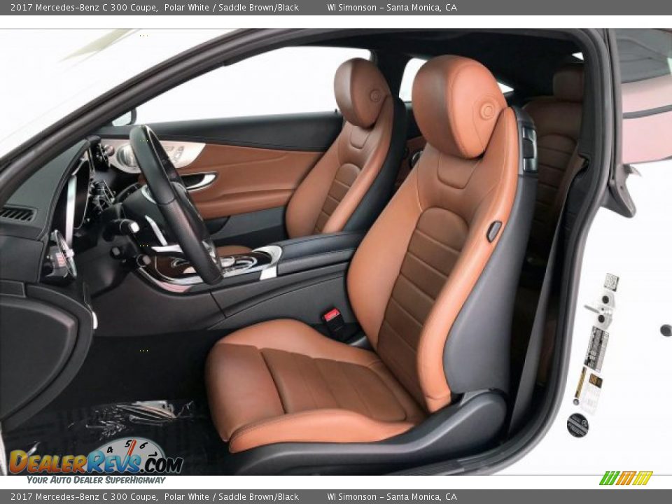 2017 Mercedes-Benz C 300 Coupe Polar White / Saddle Brown/Black Photo #14