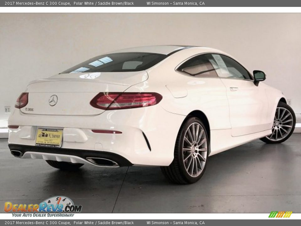 2017 Mercedes-Benz C 300 Coupe Polar White / Saddle Brown/Black Photo #16