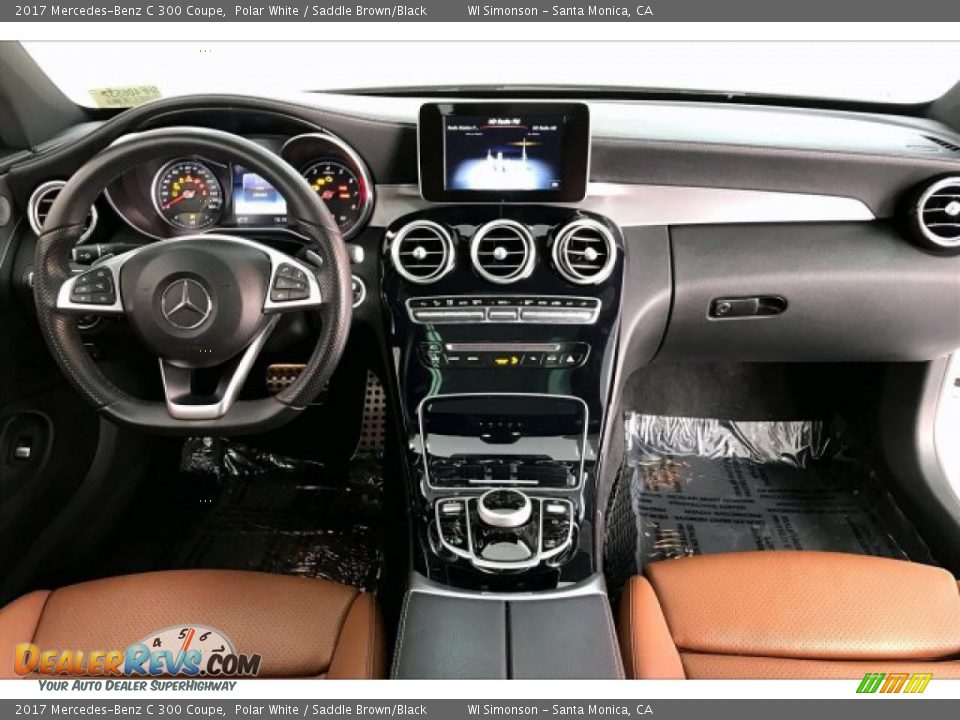 2017 Mercedes-Benz C 300 Coupe Polar White / Saddle Brown/Black Photo #17