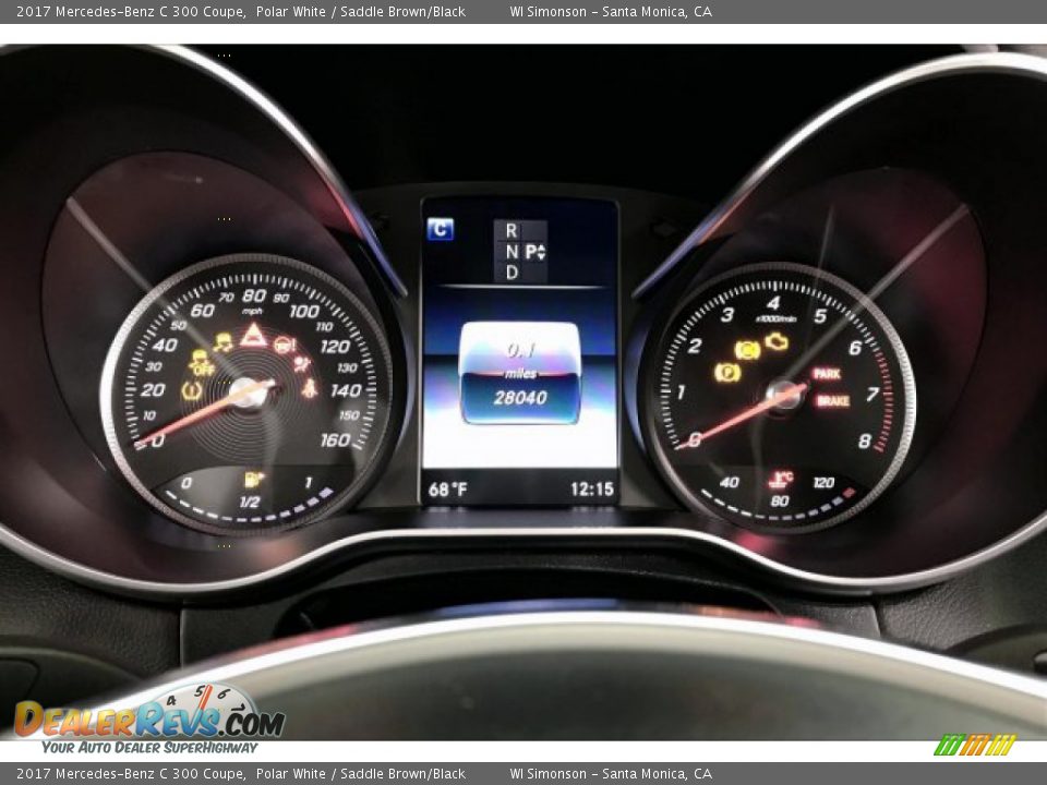 2017 Mercedes-Benz C 300 Coupe Polar White / Saddle Brown/Black Photo #20