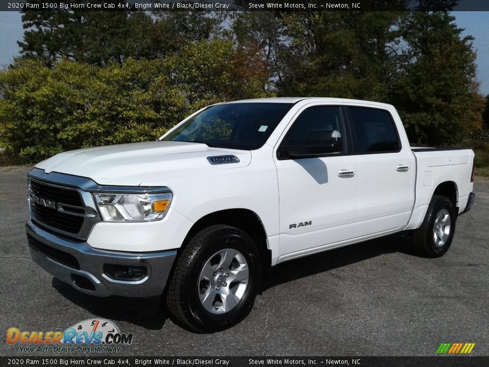 2020 Ram 1500 Big Horn Crew Cab 4x4 Bright White / Black/Diesel Gray Photo #2