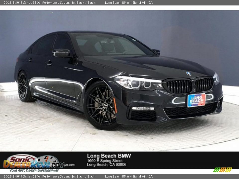 2018 BMW 5 Series 530e iPerfomance Sedan Jet Black / Black Photo #1