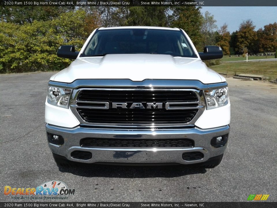 2020 Ram 1500 Big Horn Crew Cab 4x4 Bright White / Black/Diesel Gray Photo #3