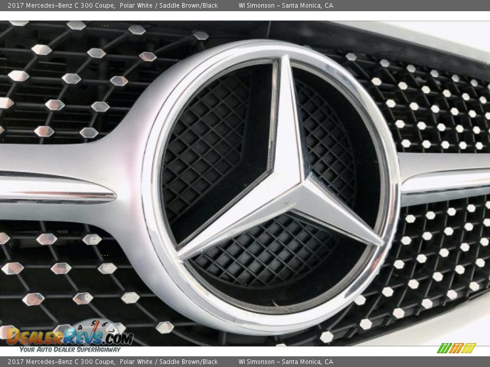 2017 Mercedes-Benz C 300 Coupe Polar White / Saddle Brown/Black Photo #33