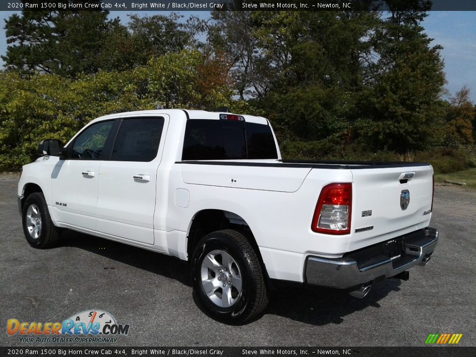 2020 Ram 1500 Big Horn Crew Cab 4x4 Bright White / Black/Diesel Gray Photo #8