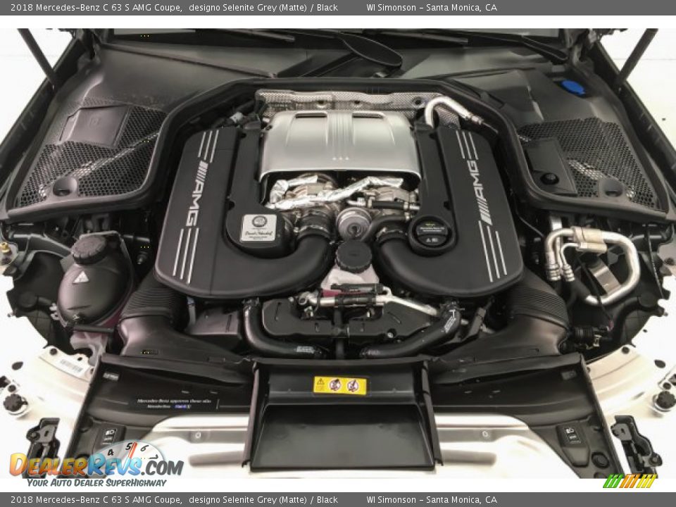 2018 Mercedes-Benz C 63 S AMG Coupe designo Selenite Grey (Matte) / Black Photo #9